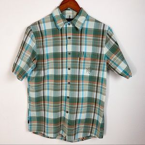 Reef Plaid Boys Short Sleeve Shirt